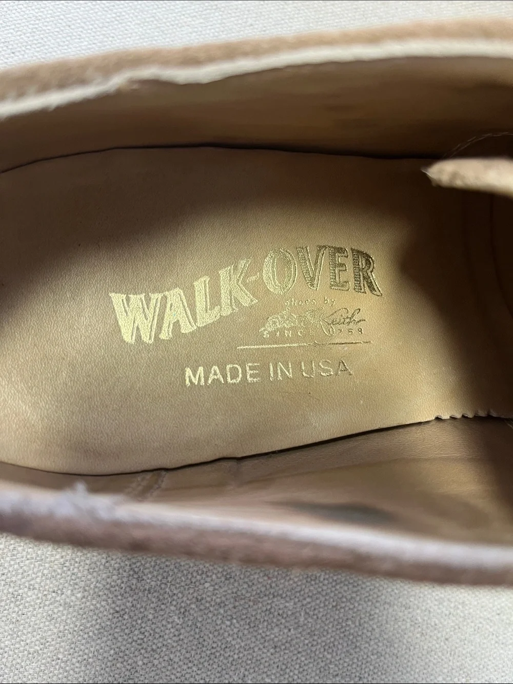 Walk-Over Men’s 9.5 M Suede Wingtip Brogue Oxford Shoes Made in USA